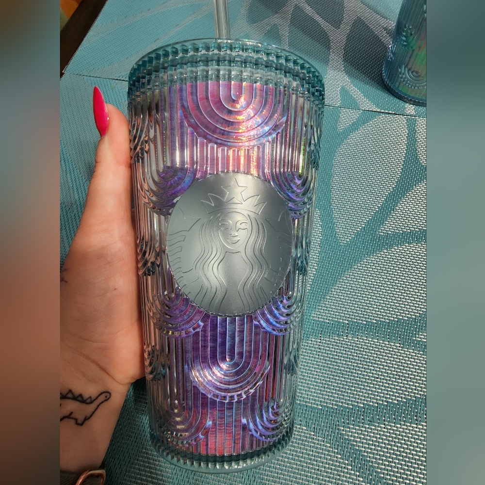 *NEW* ONE Starbucks 16oz iridescent acrylic tumbler